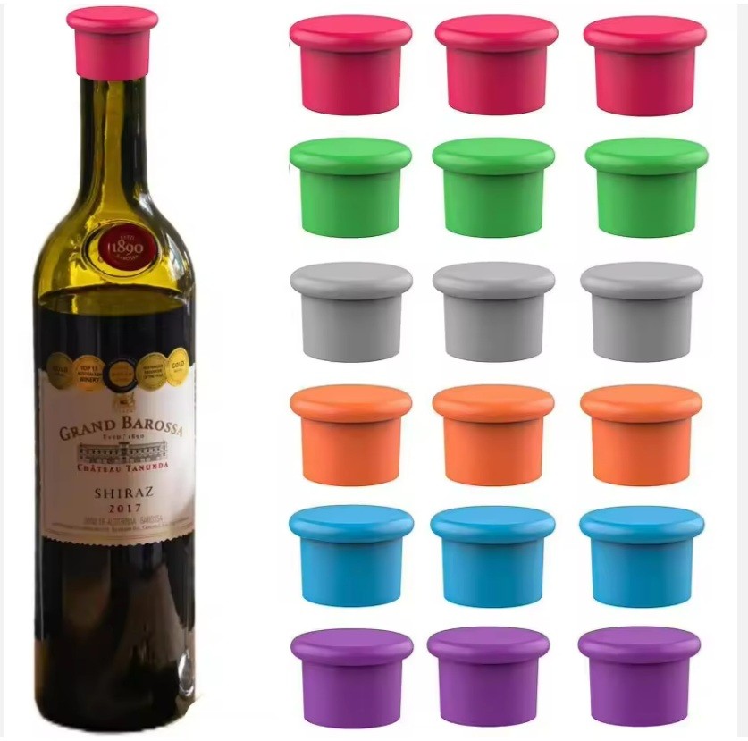Mini Food Grade Silicone Wine Bottle Stoppers Multiple Colors Fresh-keeping and Leak-proof Vacuum Stopper Caps