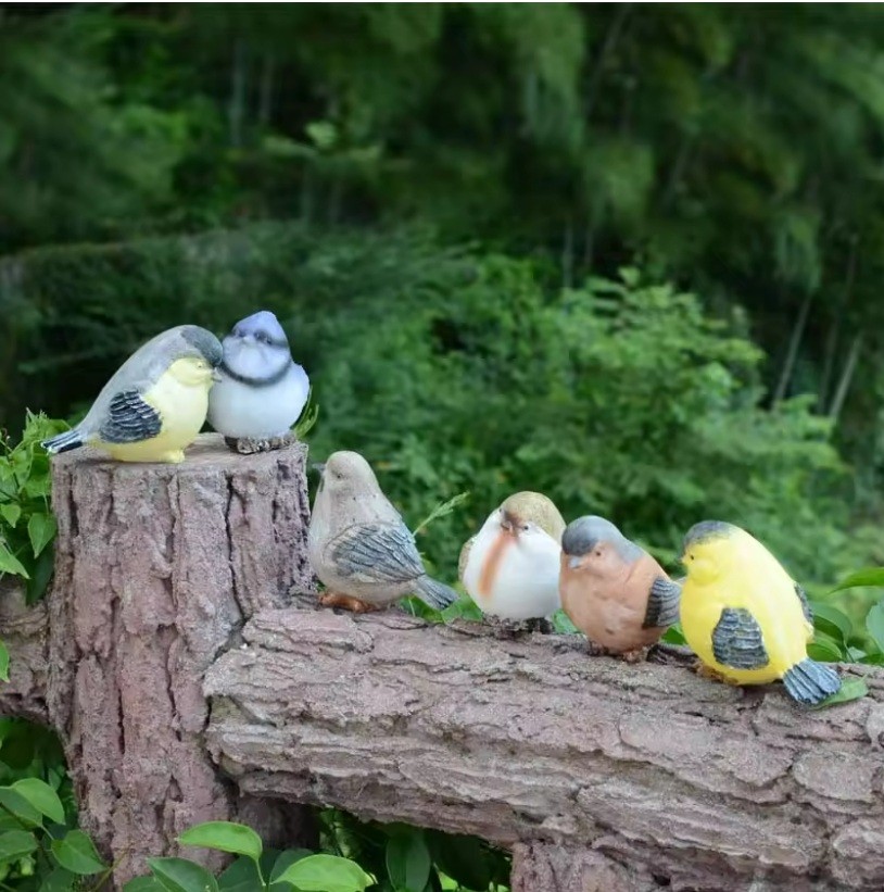 Resin Birds Figurine Garden Statue Birds Decor Gifts For Mom Aunt And Sister Outdoor Indoor Decoration At Lawn