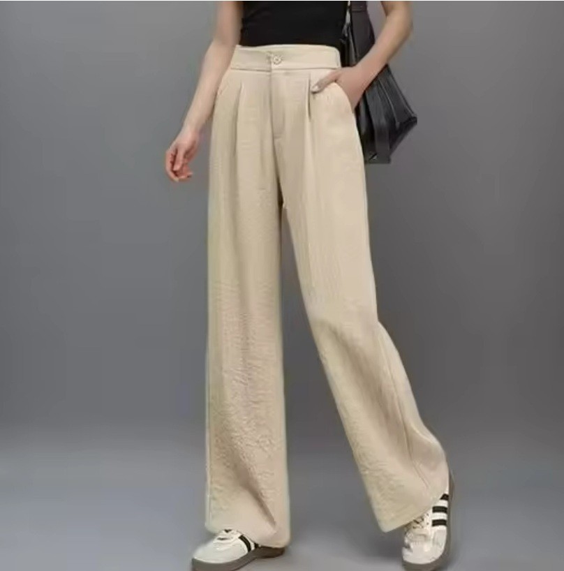 Women's Sustainable Linen-Blend Casual Fashion Trouser Breathable Environmentally Friendly Fabric Flat Online Wholesale Supplier