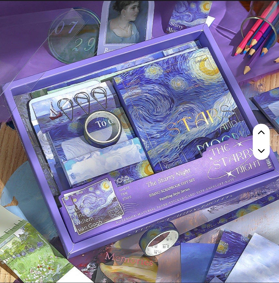 Scrapbook Kit Journal Sticker Diary Notebook Set for Girls Gifts Vintage Art Hand Craft Planner Album Journal