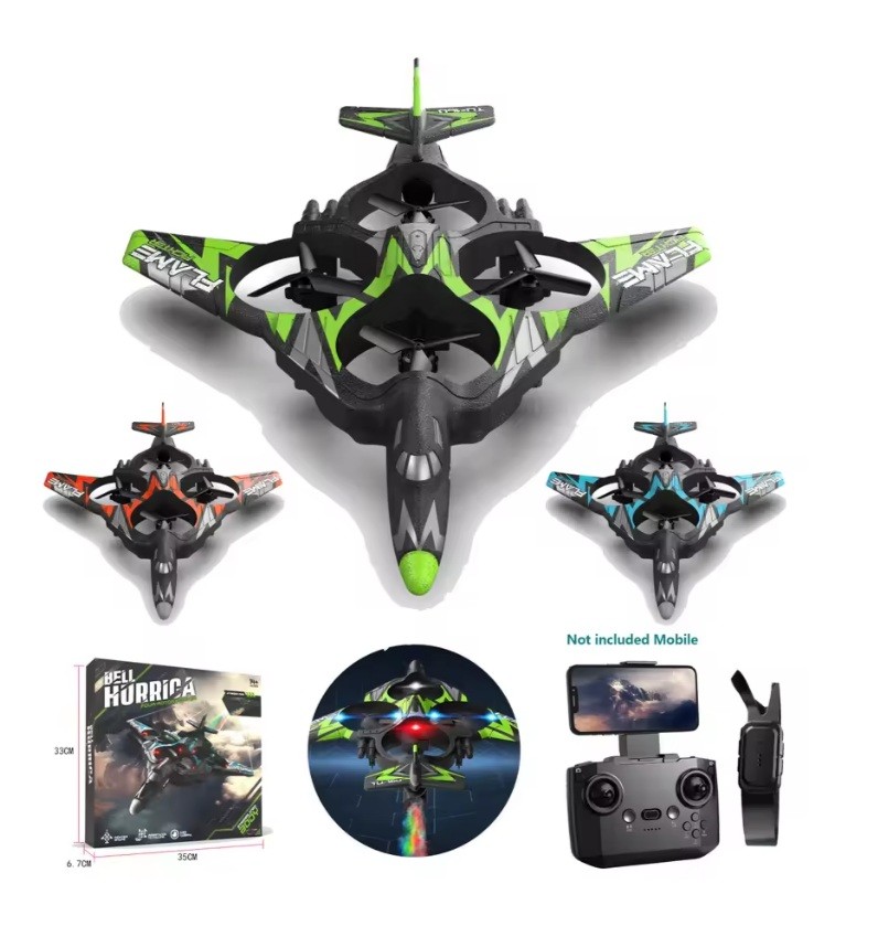 2.4G Wi-Fi Easy Radio Controller One-Button Gravity Sensing Spray Fighter RC Airplanes Camera Battery Pack Charger Batteries