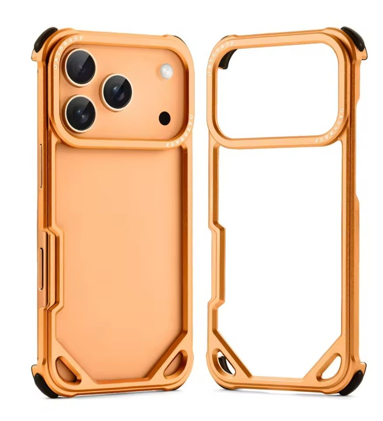 Ultra Slim Metal Frame Phone Case with Magnetic Wireless Charging Compatibility, Shockproof Minimalist for iPhone 17 Pro