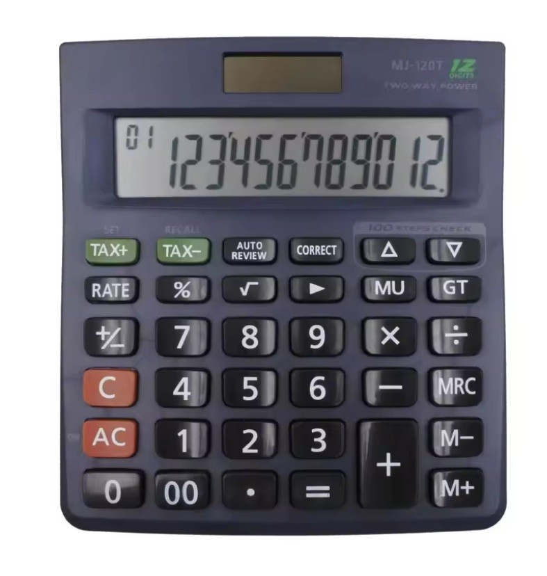 Desktop Calculator with Tax Rate 12 Digit Solar Calculator Office Calculator for Financial Accounting